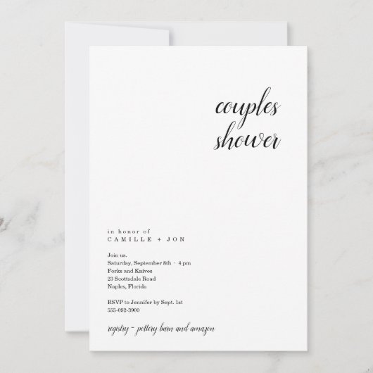 Uitnodiging voor een moderne en minimalistische ko (Voorkant)