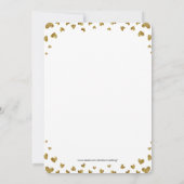 Uitnodiging voor een moderne Gold Heart Engagement (Achterkant)