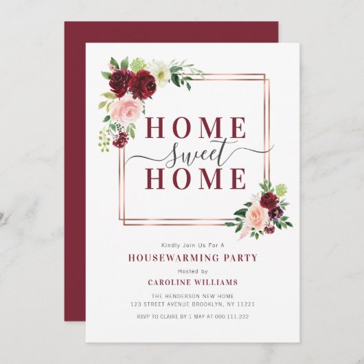 uitnodiging voor een moderne griekse lijst (Voorkant / Achterkant)