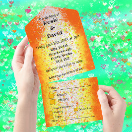 Uitnodiging voor een moderne huwelijksgoudscheurto