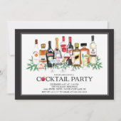 Uitnodiging voor een moderne kerstcocktail (Voorkant)