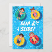 Uitnodiging voor een moderne koele zwembad zomer v (Achterkant)