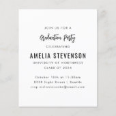 Uitnodiging voor een moderne minimumopleidingspart (Voorkant)