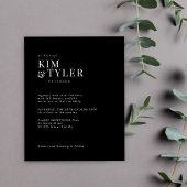 Uitnodiging voor een moderne typografie bruiloft m