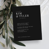 Uitnodiging voor een moderne typografie bruiloft m