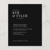 Uitnodiging voor een moderne typografie bruiloft m (Voorkant)