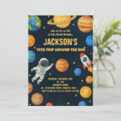 Uitnodiging voor een moderne verjaardag (Staand voorkant)