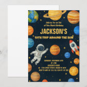 Uitnodiging voor een moderne verjaardag (Voorkant / Achterkant)