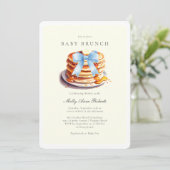 Uitnodiging voor een moderne Waterverf Baby Brunch (Staand voorkant)