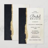 Uitnodiging voor een moderne Waterverf brunch (Voorkant / Achterkant)