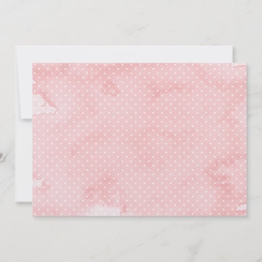 Uitnodiging voor een moderne Waterverf jurk met br (Achterkant)