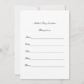 Uitnodiging voor een Moederdag lunch (Achterkant)