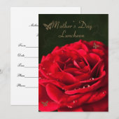 Uitnodiging voor een Moederdag lunch (Voorkant / Achterkant)