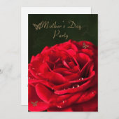 Uitnodiging voor een Moederdag Party (Voorkant / Achterkant)