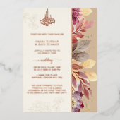 Uitnodiging voor een moslim huwelijk | Folie, goud (Voorkant)