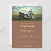 Uitnodiging voor een motorfiets thema evenement (Voorkant)