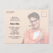 Uitnodiging voor een Multi Photo Blue Graduation P (Achterkant)