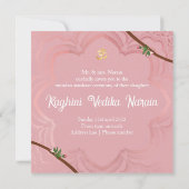 Uitnodiging voor een mundan ceremonie voor een bab (Achterkant)