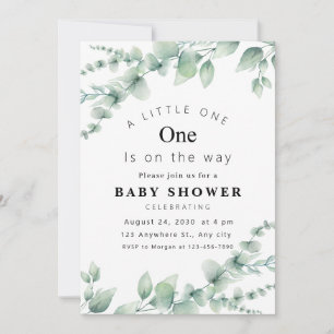 Uitnodiging voor een nieuw eucalyptus Baby shower!