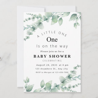 Uitnodiging voor een nieuw eucalyptus Baby shower!