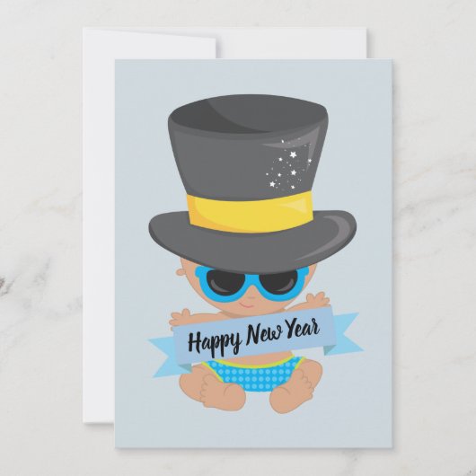 Uitnodiging voor een nieuwe Kind in het nieuwjaar (Voorkant)