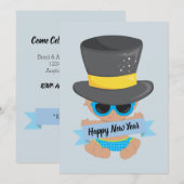 Uitnodiging voor een nieuwe Kind in het nieuwjaar (Voorkant / Achterkant)