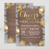 Uitnodiging voor een Nieuwjaarsfeest met Rustic Go (Voorkant / Achterkant)