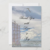 Uitnodiging voor een oceaanhuwelijk met open plekk (Achterkant)