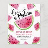 Uitnodiging voor een 'One in a Melon' verjaardagsf (Voorkant)