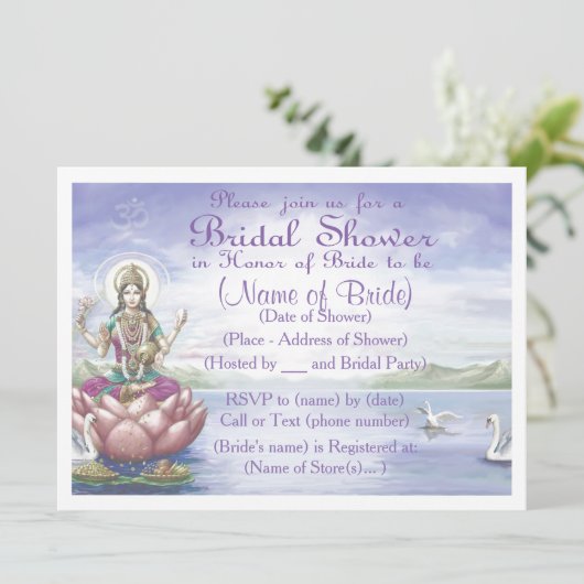 Uitnodiging voor een op maat gemaakte bruidsfeest  (Staand voorkant)