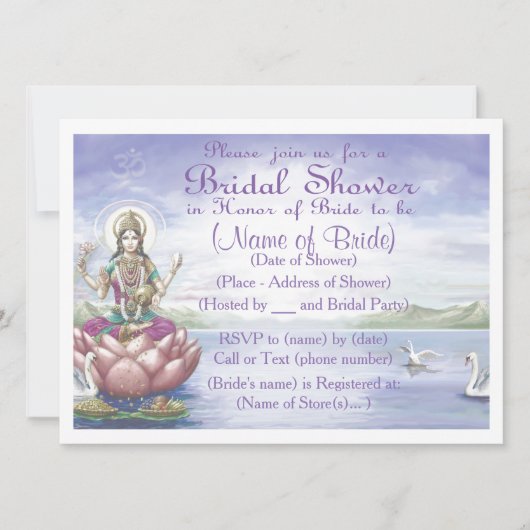 Uitnodiging voor een op maat gemaakte bruidsfeest (Voorkant)