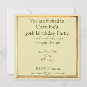 Uitnodiging voor een ornamental Baroque Party (Achterkant)