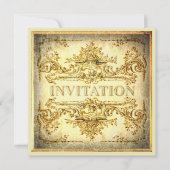 Uitnodiging voor een ornamental Baroque Party (Voorkant)