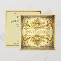 Uitnodiging voor een ornamental Baroque Party