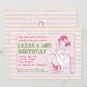 Uitnodiging voor een oude dolle partij met fashion (Voorkant / Achterkant)