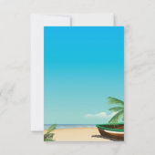 Uitnodiging voor een oude Vissende boot tropische  (Achterkant)