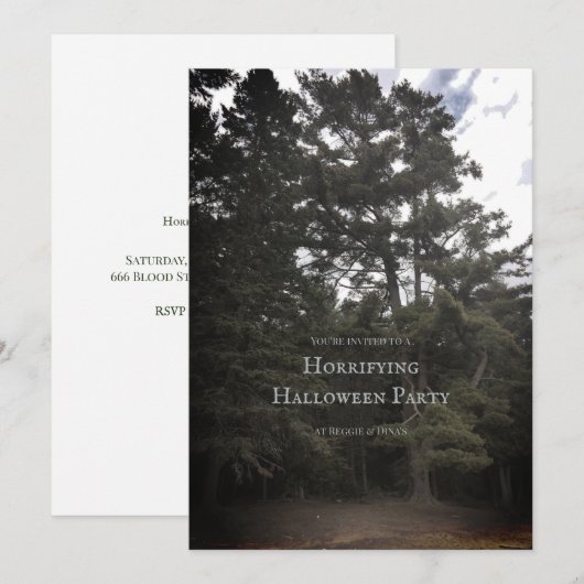 Uitnodiging voor een ouderwets halloweenfeest (Voorkant / Achterkant)