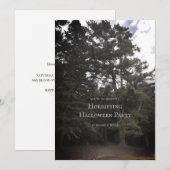 Uitnodiging voor een ouderwets uitziend Halloween (Voorkant / Achterkant)