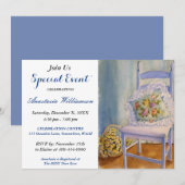 UITNODIGING VOOR EEN OUDERWETSE FEESTELIJKE GEZELL (Voorkant / Achterkant)