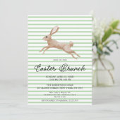 Uitnodiging voor een paasbrunch met  konijn (Staand voorkant)