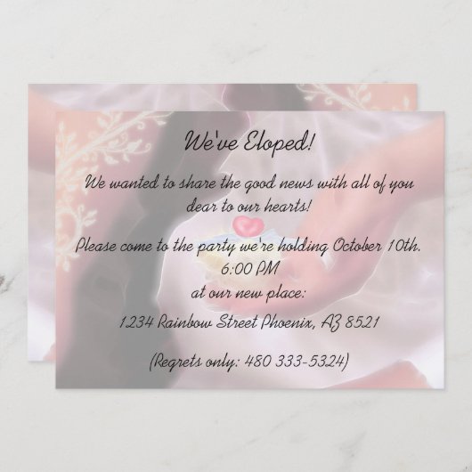 Uitnodiging voor een partij (Voorkant / Achterkant)