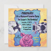 Uitnodiging voor een partij bij de "Barnyard Anima (Achterkant)