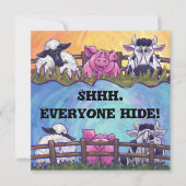 Uitnodiging voor een partij bij de "Barnyard Anima (Voorkant)