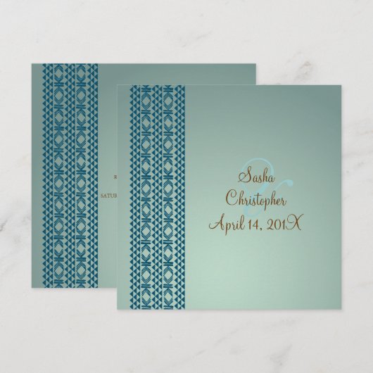 Uitnodiging voor een partij in de Hawaiiaanse Tatt (Voorkant / Achterkant)