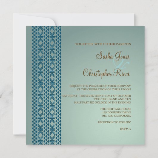 Uitnodiging voor een partij in de Hawaiiaanse Tatt (Achterkant)