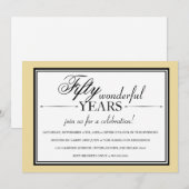 Uitnodiging voor een partij van 50 jaar Jubileum (Voorkant / Achterkant)