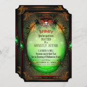 Uitnodiging voor een partij van de partij Hallowee (Voorkant / Achterkant)