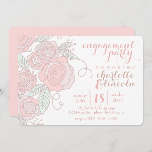 Uitnodiging voor een partij voor lagere service (Voorkant / Achterkant)