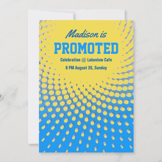 Uitnodiging voor een partij voor taakbevordering (Voorkant)