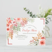 Uitnodiging voor een Peachy Birthday Party (Staand voorkant)